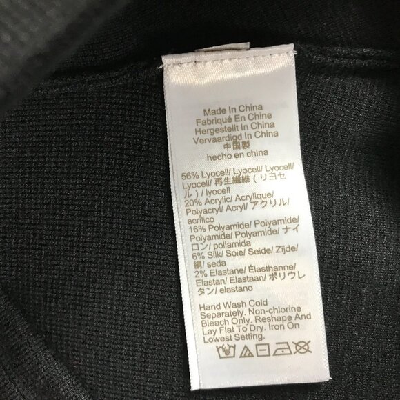 J.CREW Black Wide Leg Sweater Knit Sailor Pants Size Large - Picture 6 of 9